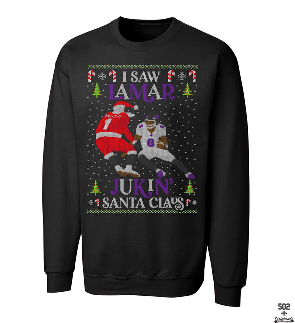 I Saw Lamar Jukin' Santa Claus Sweatshirt