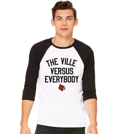 The Ville Versus Everybody Raglan WHITEOUT (3/4 Baseball Sleeve) *OFFICIALLY LICENSED*